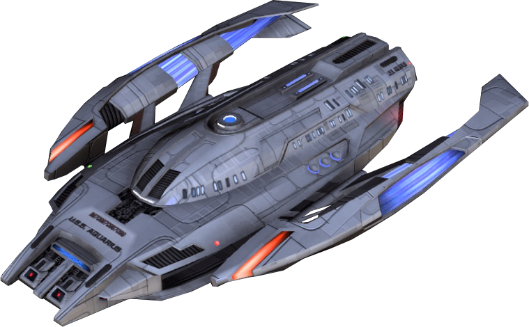 Futuristic Spaceship Aquarius Class PNG Image