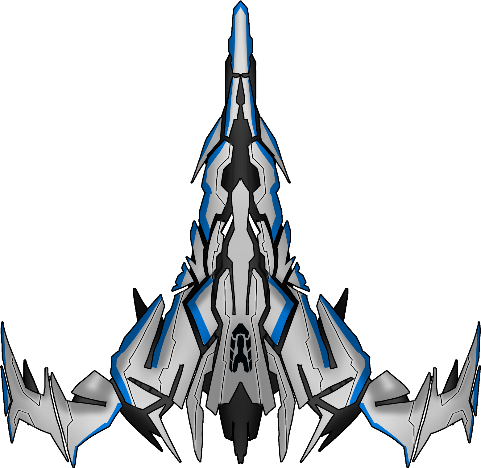 Futuristic Spaceship Design PNG Image