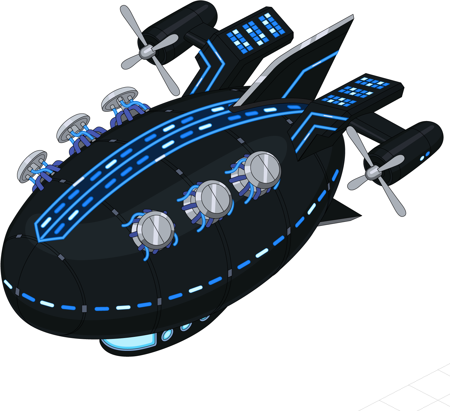 Futuristic Submarine Vessel PNG Image