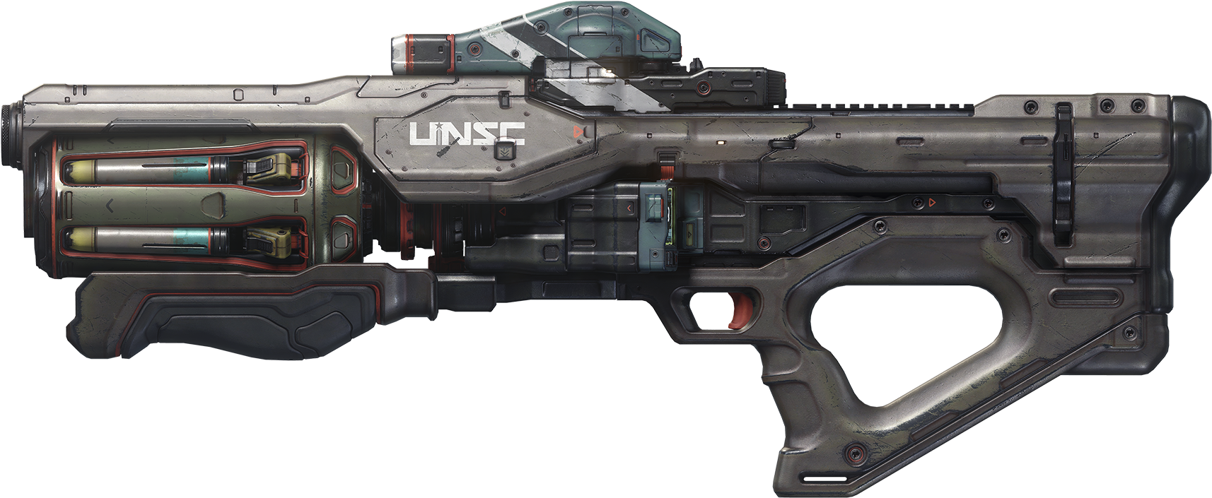 Futuristic U N S C Rifle PNG Image