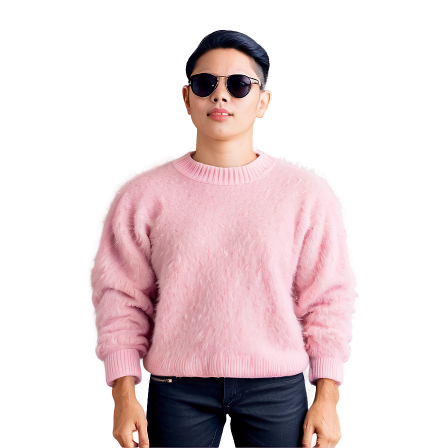 Fuzzy Pink Sweater Png 06292024 PNG Image