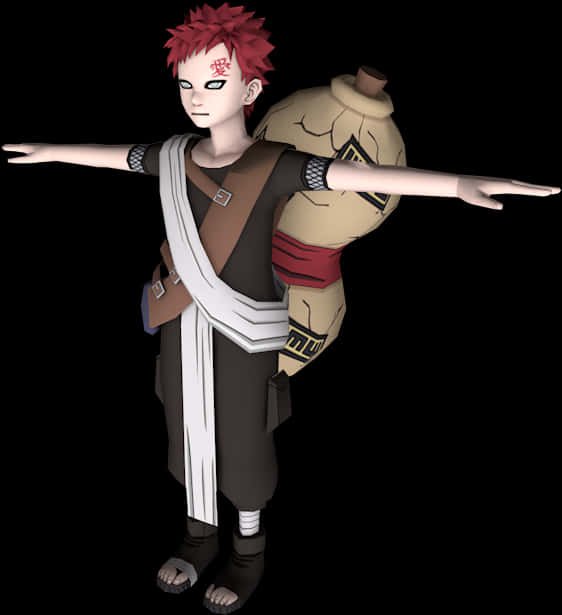 Gaara Naruto Anime Character PNG Image