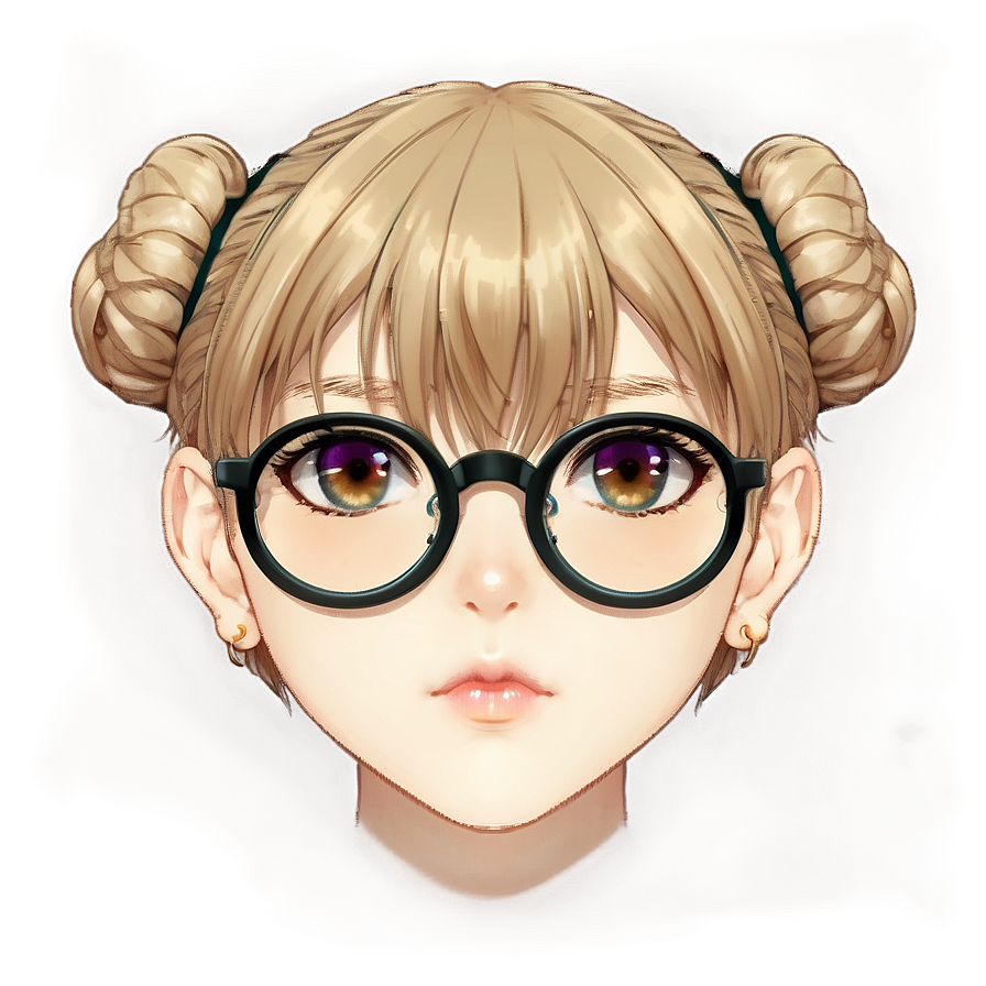 Gacha Hair With Glasses Png 06212024 PNG Image