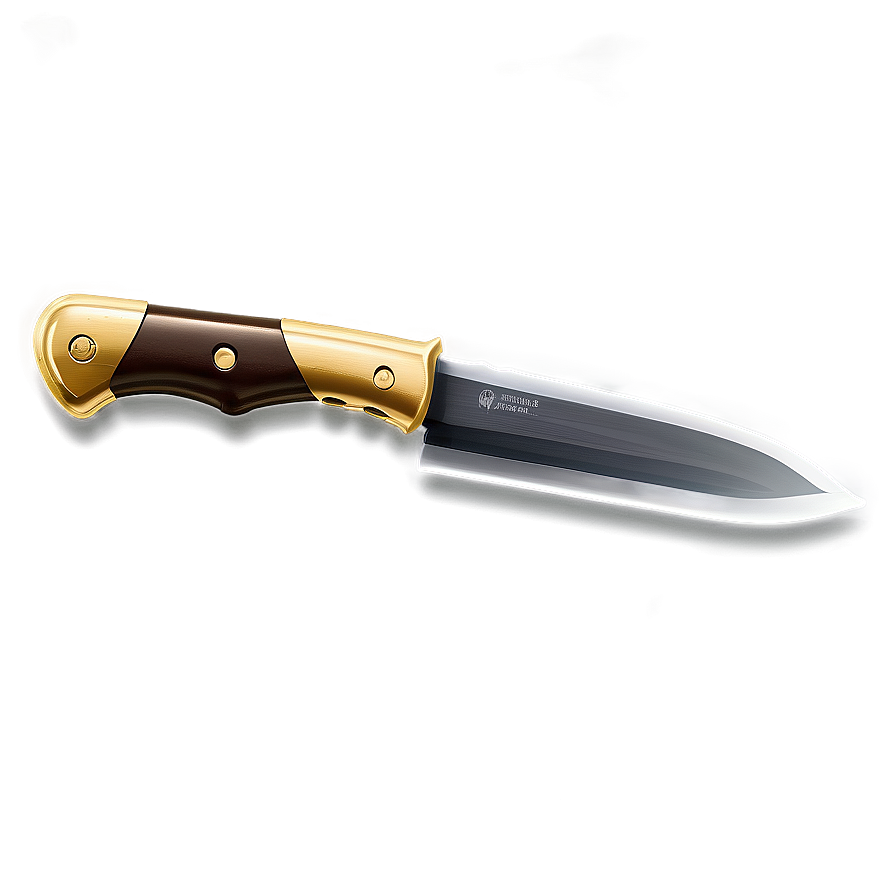 Gacha Knife In Gold Color Png Bfq PNG Image