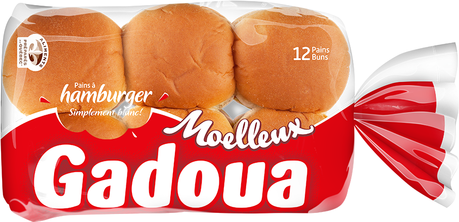 Gadoua Hamburger Buns Packaging PNG Image