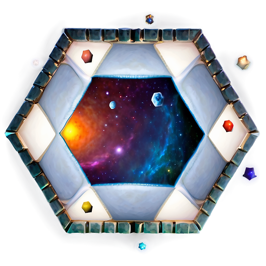 Galactic Hexagon Space Png Uwr81 PNG Image