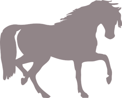 Galloping Horse Silhouette PNG Image