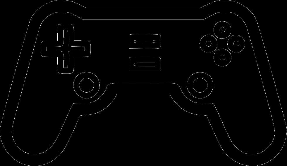 Game Controller Outline Graphic PNG Image