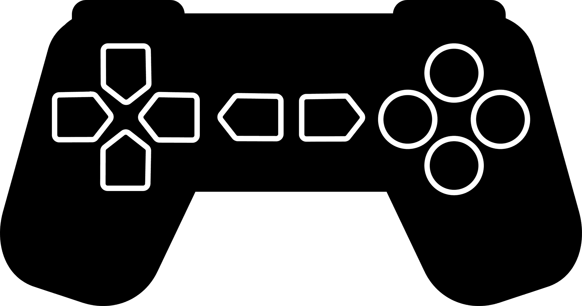 Game_ Controller_ Silhouette_ Vector PNG Image