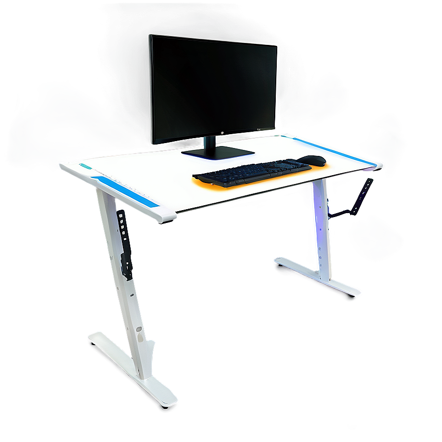 Gaming Desk With Cable Management Png Ljl PNG Image