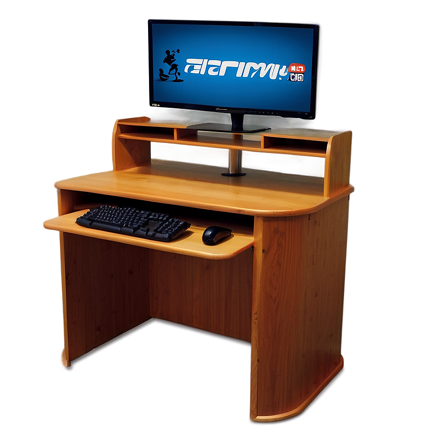 Gaming Desk With Hutch Png Evb42 PNG Image