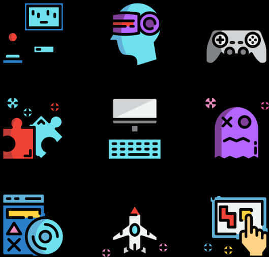 Gaming_ Icons_ Collection PNG Image