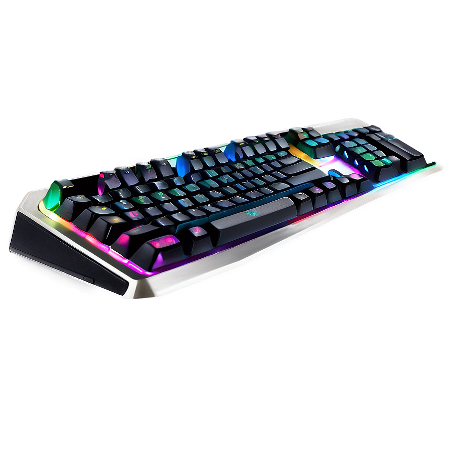 Gaming Keyboard With Adjustable Feet Png 06122024 PNG Image