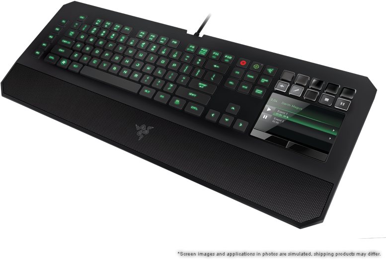 Gaming Keyboardwith R G B Lightingand L C D Display PNG Image