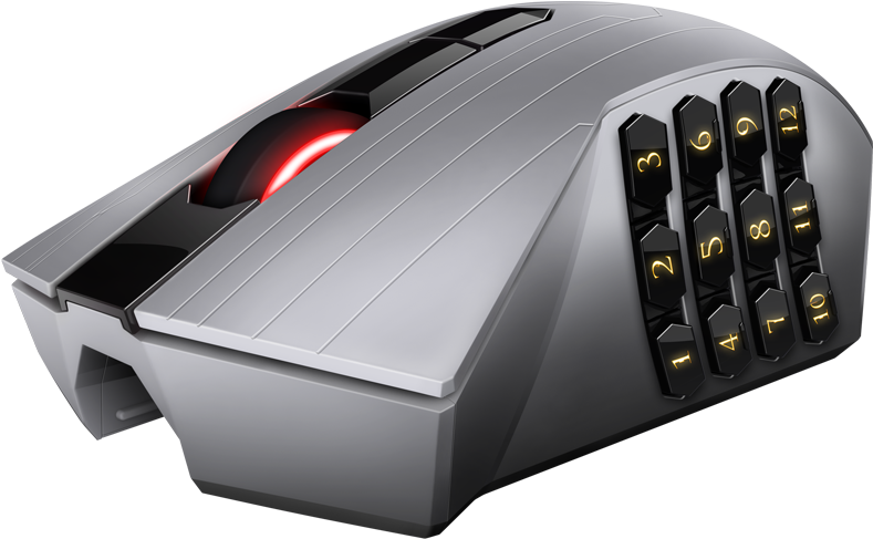 Gaming_ Mouse_with_ Macro_ Keys PNG Image