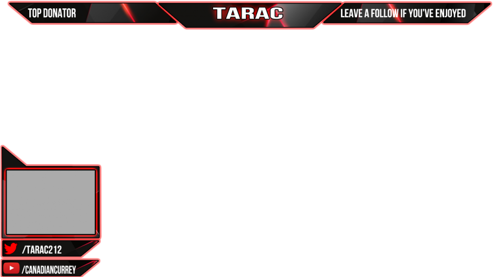 Gaming Stream Overlay Redand Black PNG Image