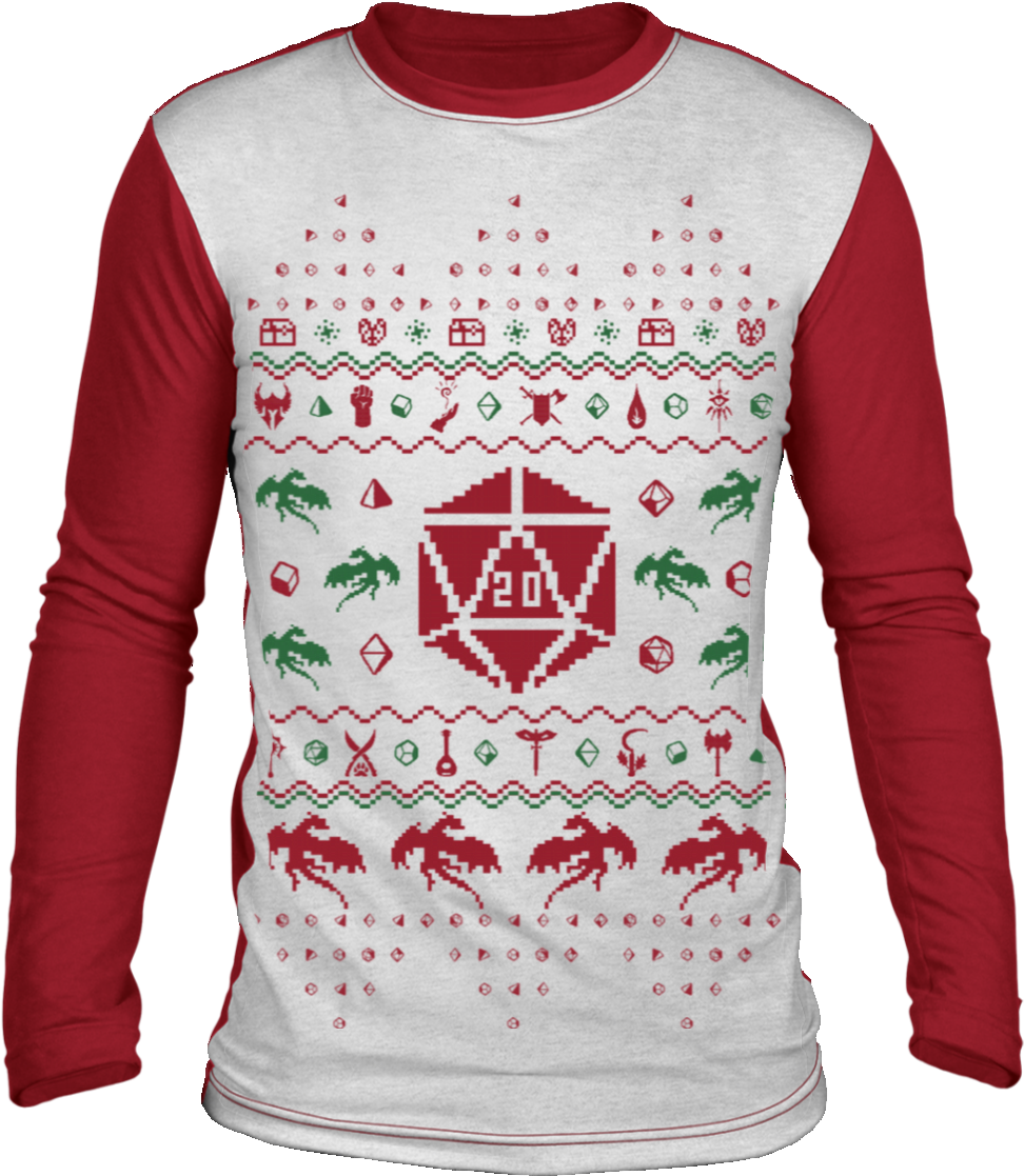 Gaming Themed Holiday Sweater PNG Image