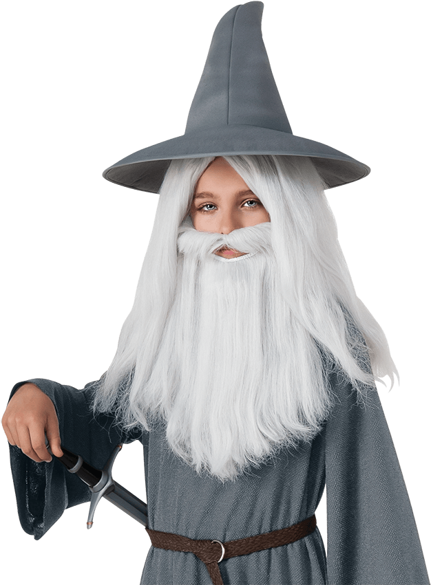 Gandalf Costume Portrait PNG Image