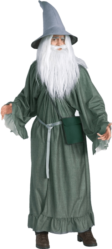 Gandalf Costume Portrait PNG Image