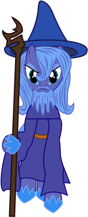 Gandalf Inspired Pony Cartoon Character PNG Image