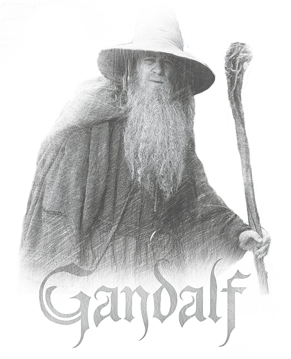 Gandalfthe Wizard Illustration PNG Image