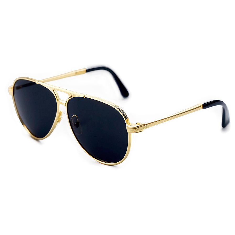 Gangster Glasses In Gold Png 85 PNG Image