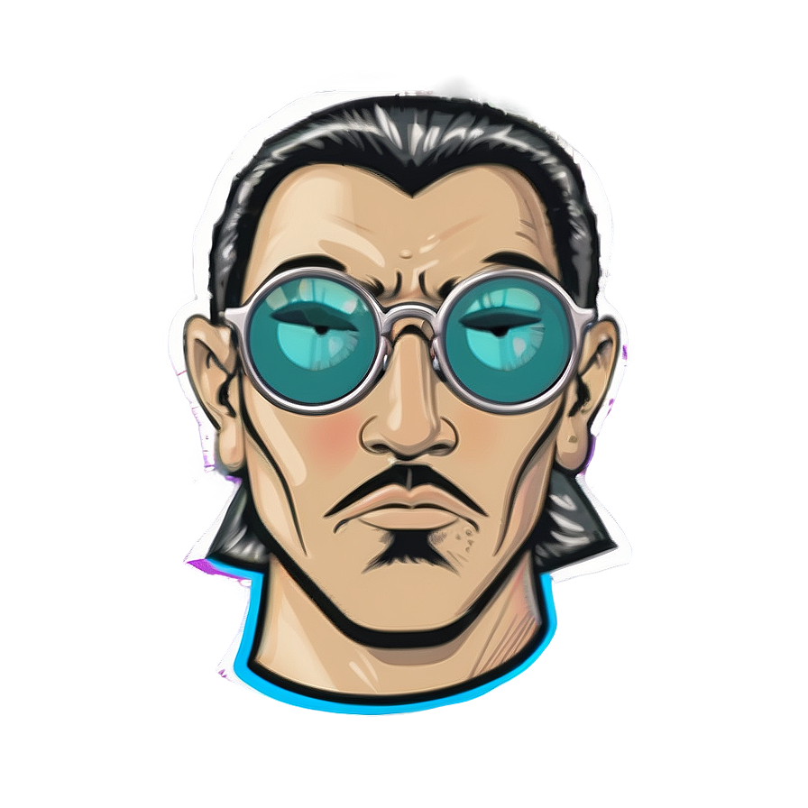 Gangster Glasses On Cartoon Character Png Rnl PNG Image