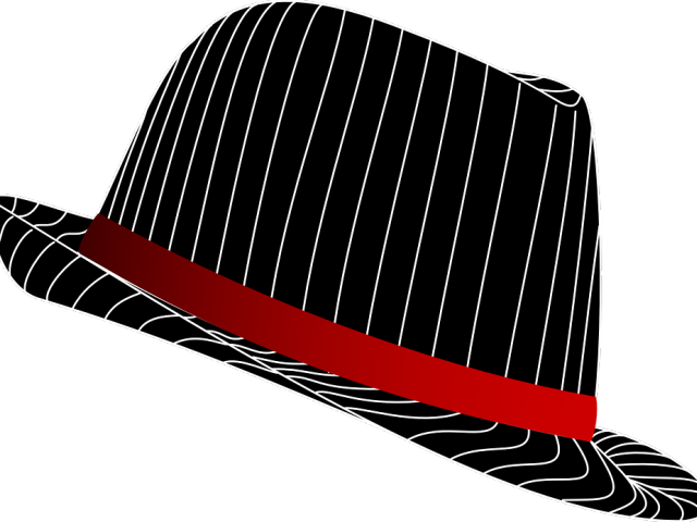 Gangster Style Fedora Hat PNG Image