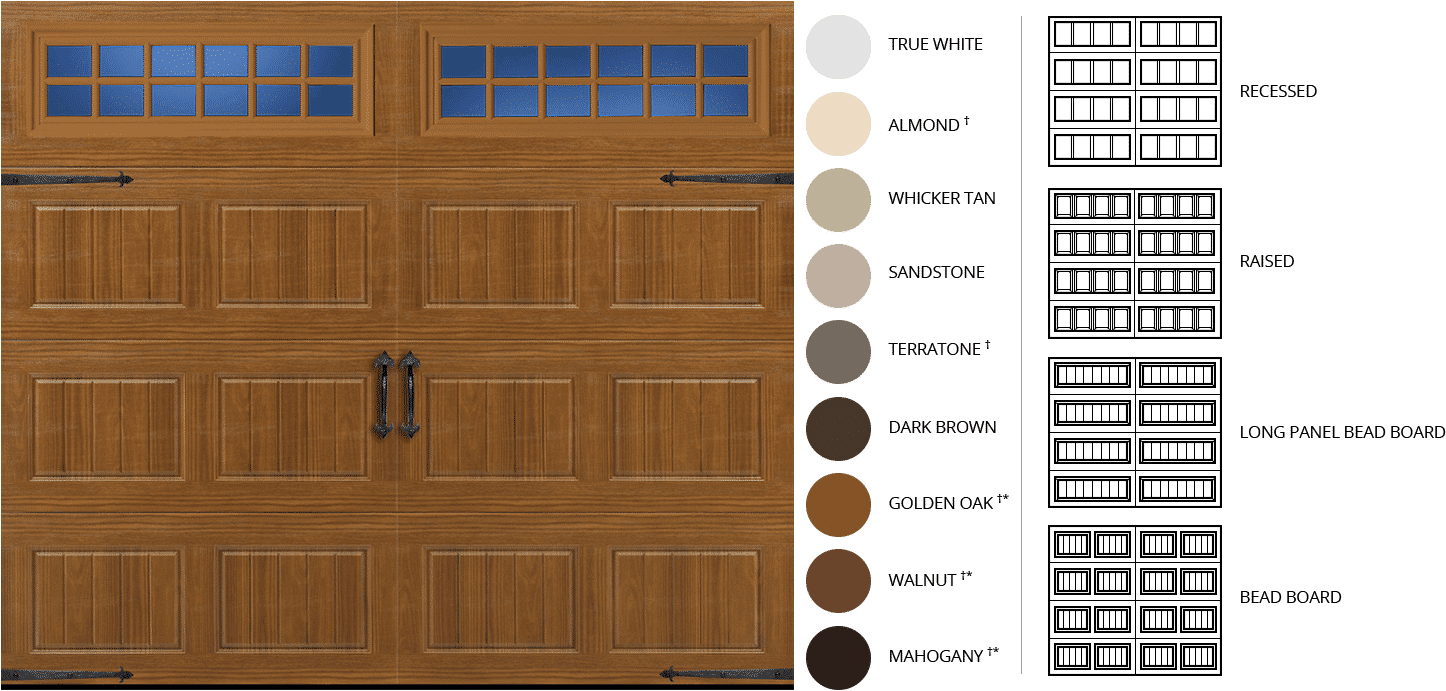 Garage Door Colorand Panel Options PNG Image