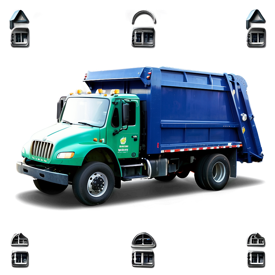 Garbage Truck In Neighborhood Png Nbm43 PNG Image