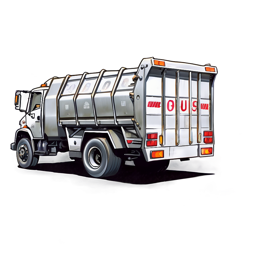 Garbage Truck Sketch Png Okn92 PNG Image