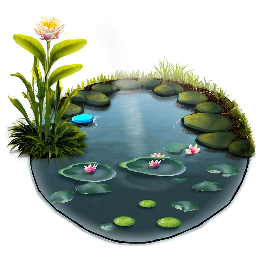 Garden Pond Ecosystems Png 06112024 PNG Image