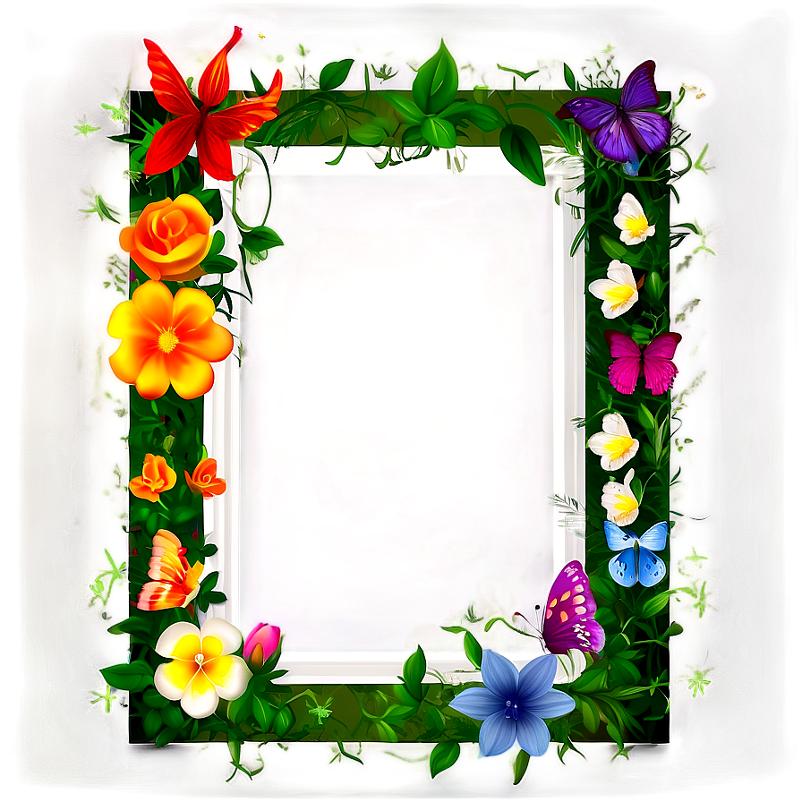 Garden Wedding Frame Png 12 PNG Image