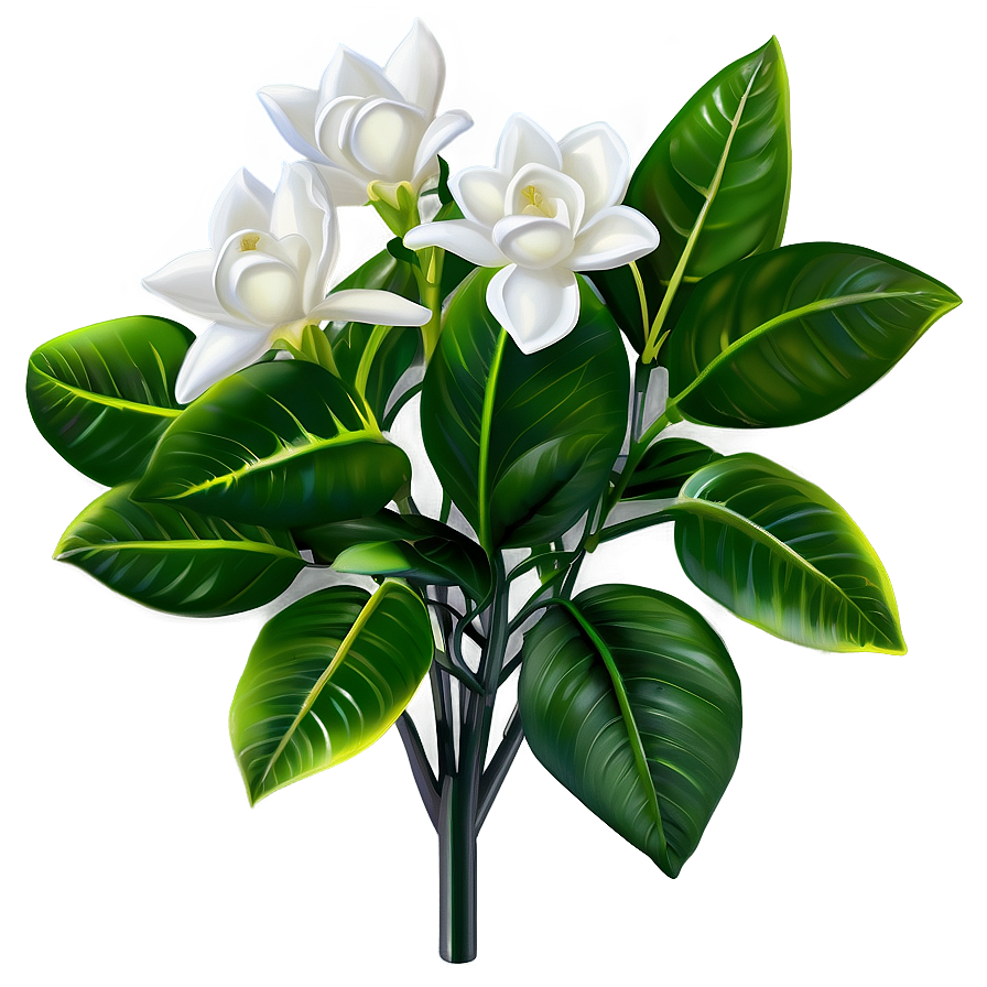 Gardenia Flower Bush Png Jki56 PNG Image