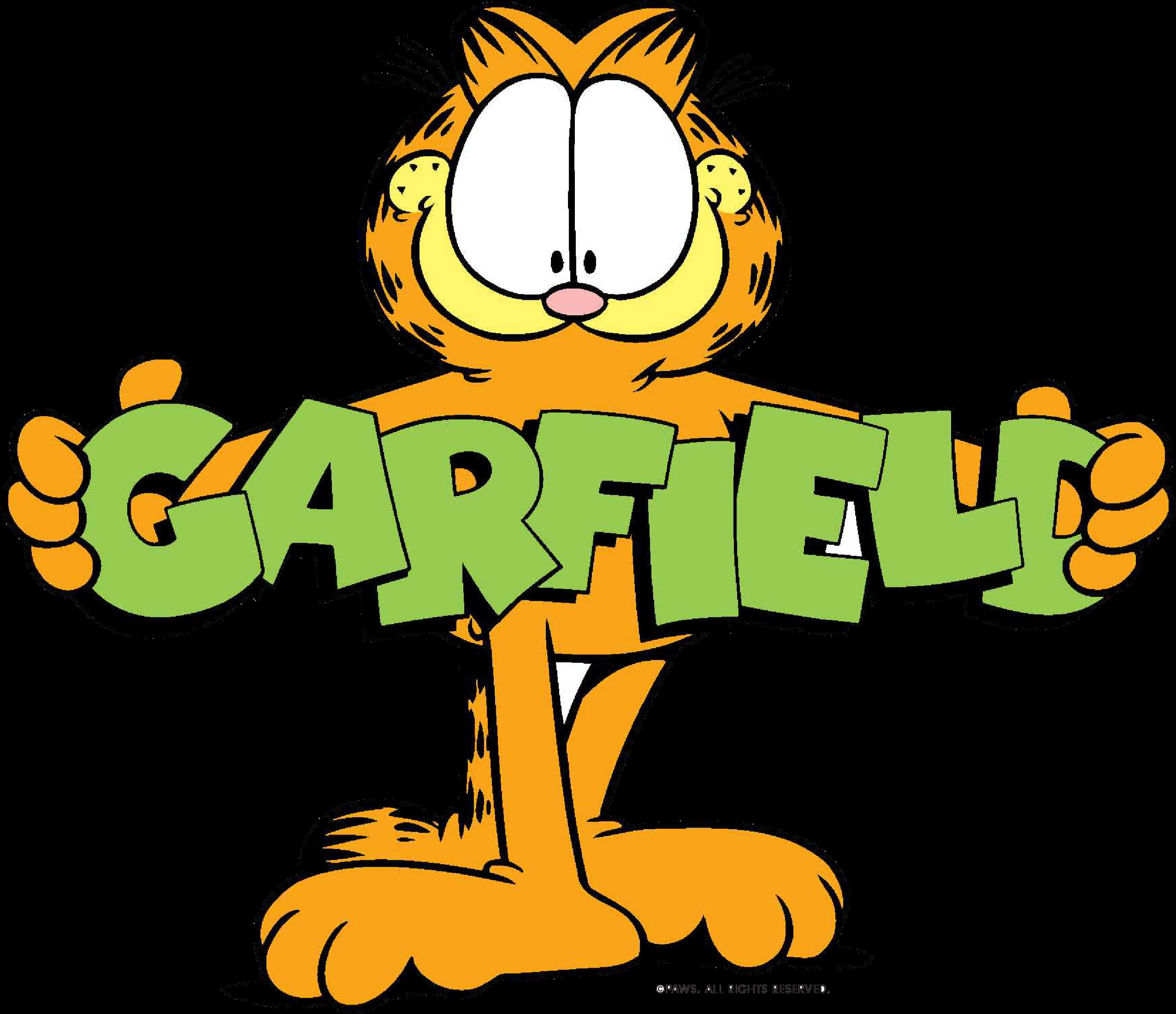 Garfield_ Holding_ Name_ Logo PNG Image