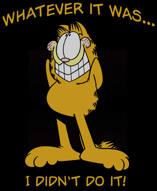 Garfield Innocent Expression PNG Image