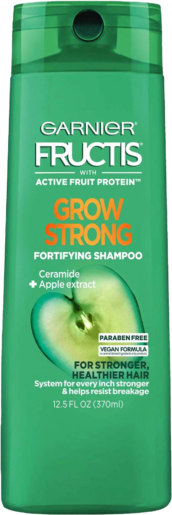 Garnier Fructis Grow Strong Shampoo Bottle PNG Image