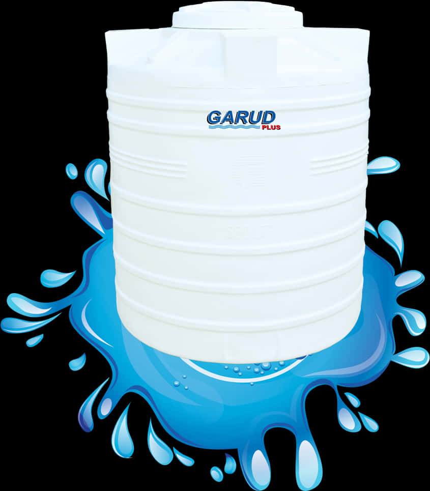 Garud Plus Plastic Water Tank Splash PNG Image