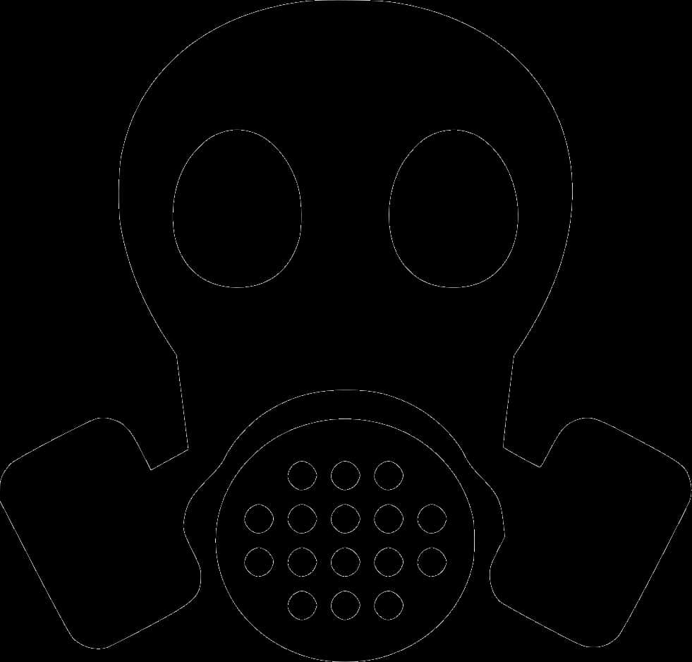 Gas Mask Outline PNG Image