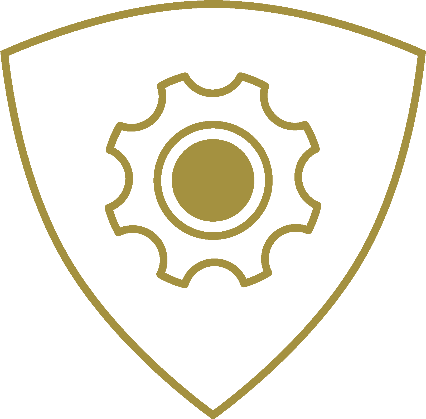 Gear Shield Icon Graphic PNG Image