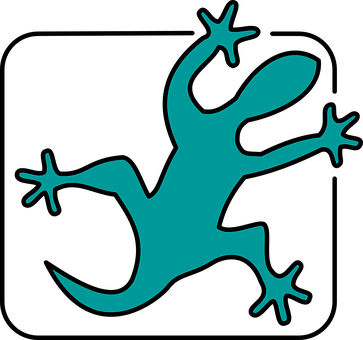 Gecko Silhouette Black Background PNG Image