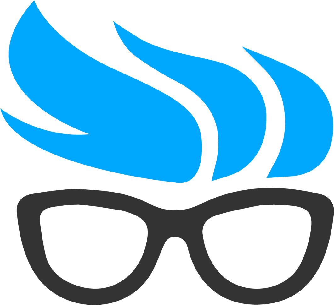 Geeky Flame Glasses Icon PNG Image