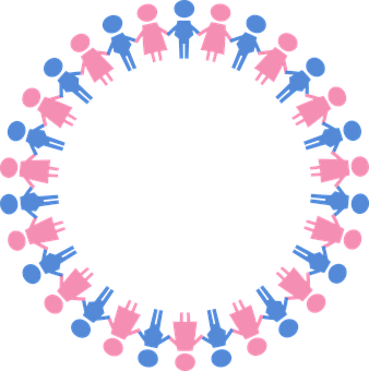 Gender Equality Circle Graphic PNG Image