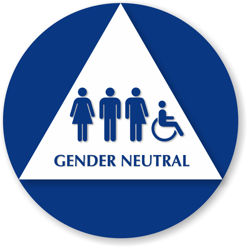 Gender Neutral Bathroom Sign PNG Image