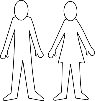 Gender Symbols Blackand White PNG Image