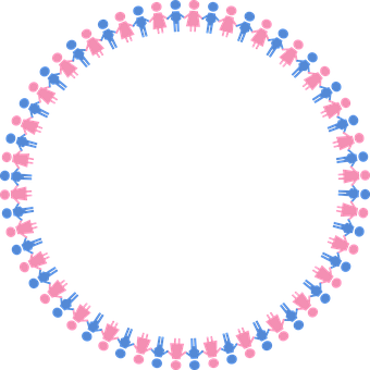 Gender Symbols Circle Frame PNG Image