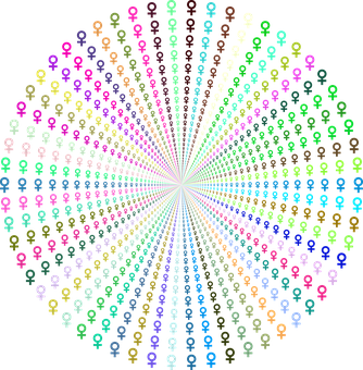 Gender Symbols Rainbow Vortex PNG Image