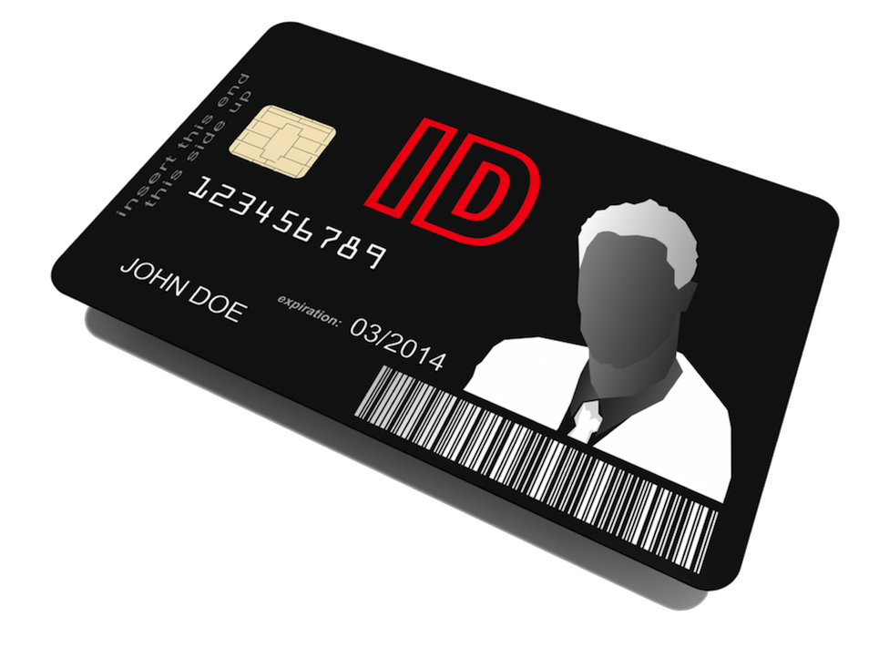 Generic Black I D Card Template PNG Image