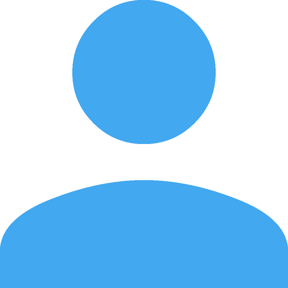 Generic Blue Person Icon PNG Image