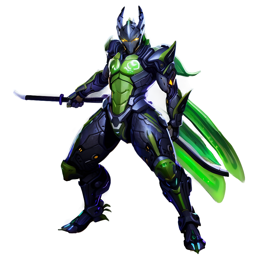 Genji Green Dragon Png Oao PNG Image